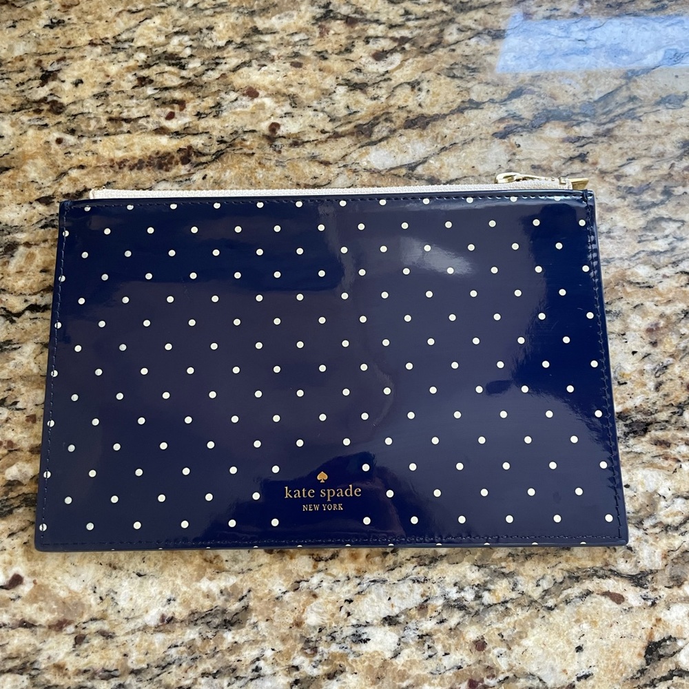 Kate spade polka dot zipper pouch